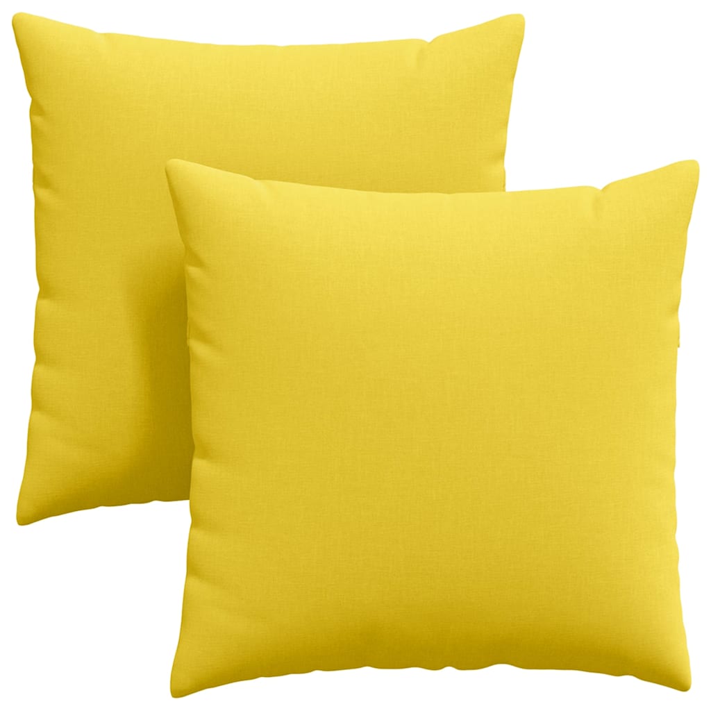 Vidaxl sofa kussens 2 pcs lichtgeel 80 x 80 cm stof