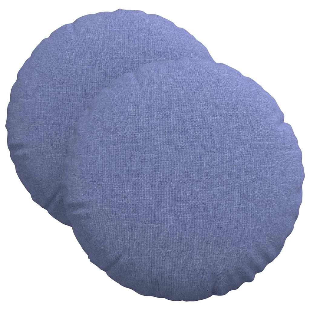 Vidaxl zitkussens 2 pcs jeans blauw ø40 x 13 cm stof