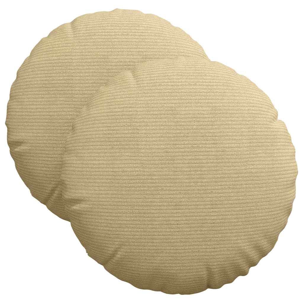 Vidaxl zitkussens 2 pcs grijs groen ø 40 cm katoen stof