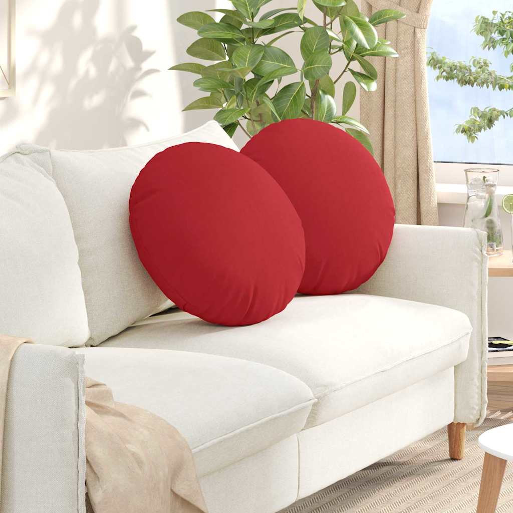 Vidaxl zitkussens 2 pcs rood ø50 x 19 cm stof