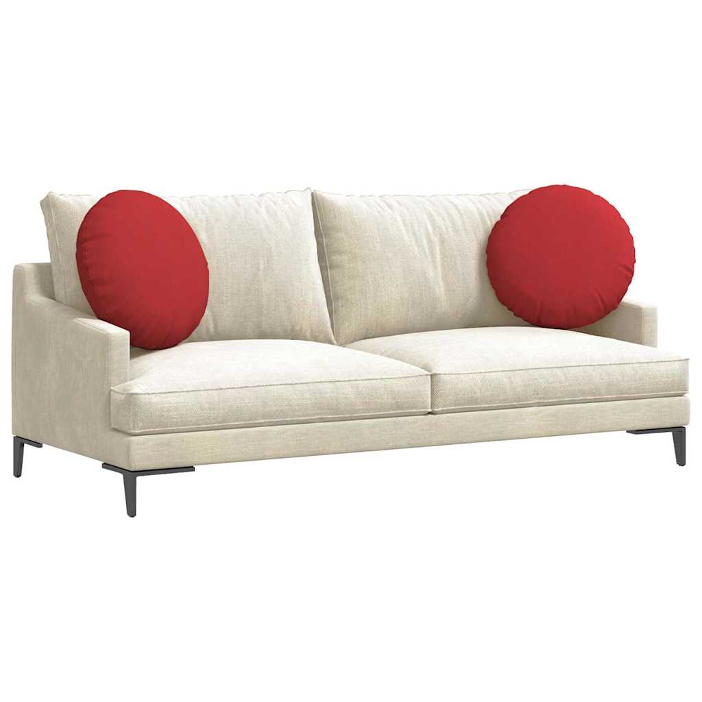 Vidaxl zitkussens 2 pcs rood ø50 x 19 cm stof