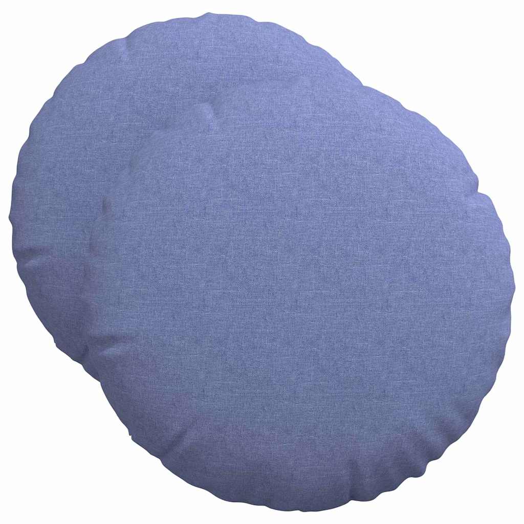 Vidaxl zitkussens 2 pcs jeans blauw ø50 x 19 cm stof
