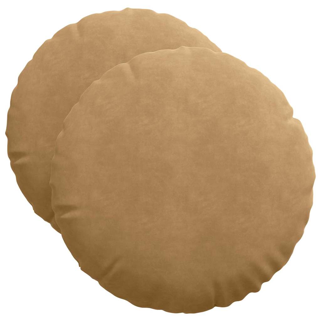 Vidaxl zitkussens 2 pcs bruin ø50 x 19 cm fluweel