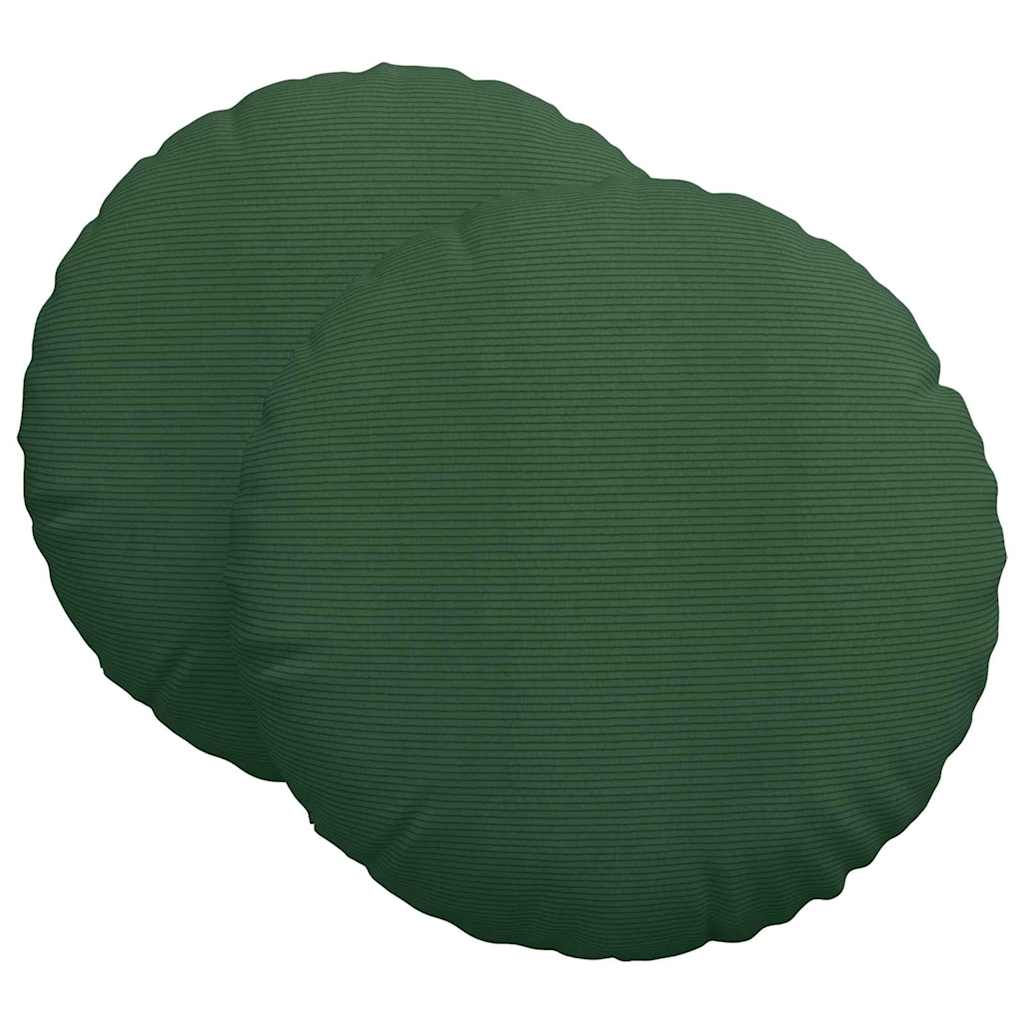 Vidaxl zitkussens 2 pcs donkergroen ø 60 cm katoen stof