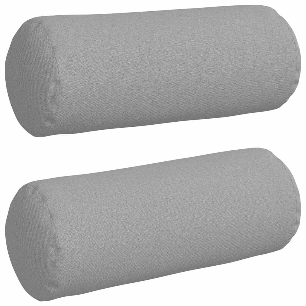 Vidaxl bolster kussens 2 stuks wolkengrijs ø 15 x 40 cm stof