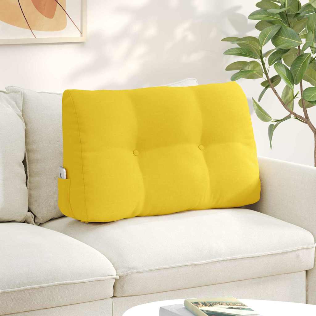 Vidaxl rugkussen lichtgeel 80 x 24 x 50 cm stof