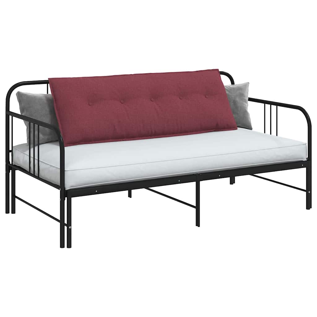 Vidaxl rugkussen wijnrood 140 x 19 x 50 cm stof