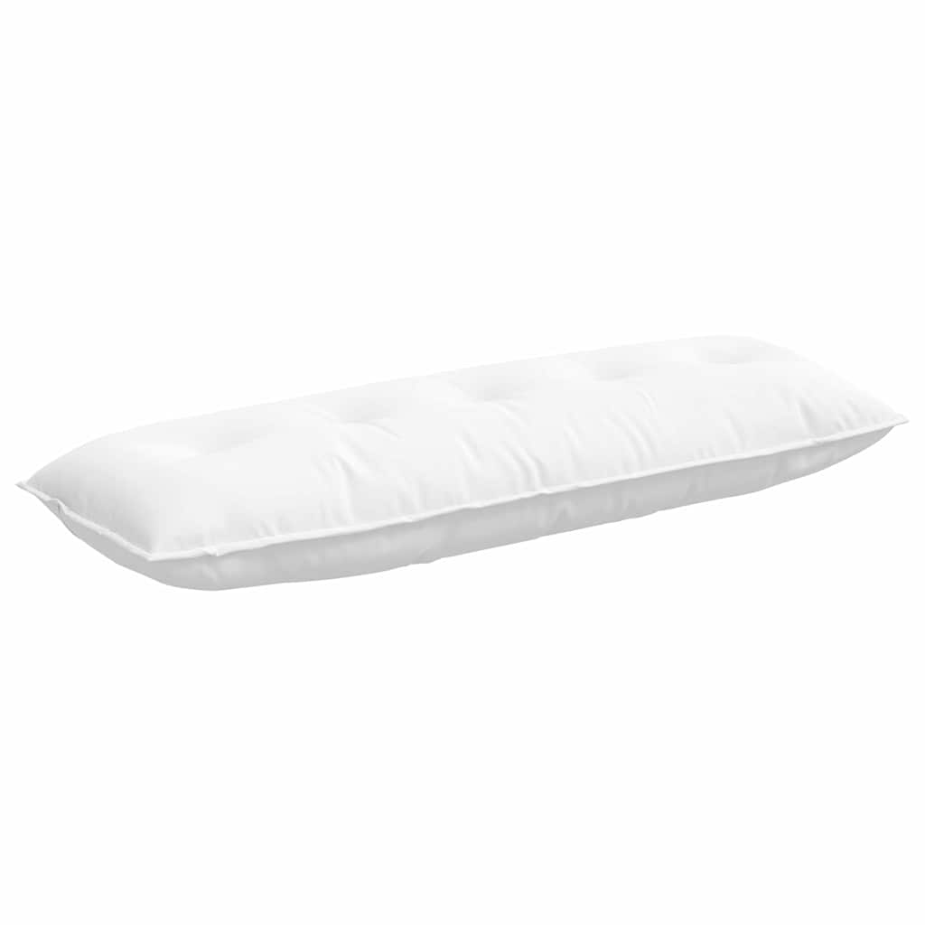Vidaxl rugkussen wit 140 x 19 x 50 cm stof