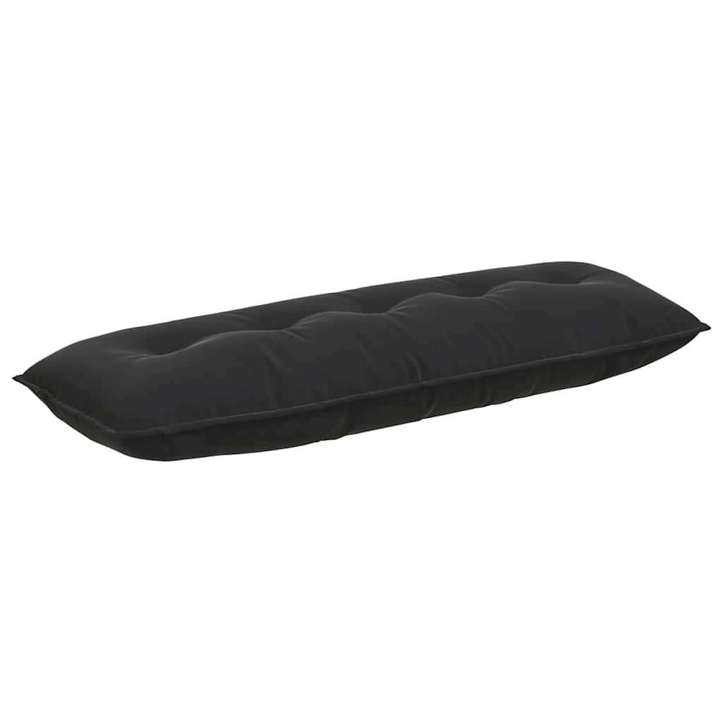 Vidaxl rugkussen zwart 140 x 50 cm cordstof