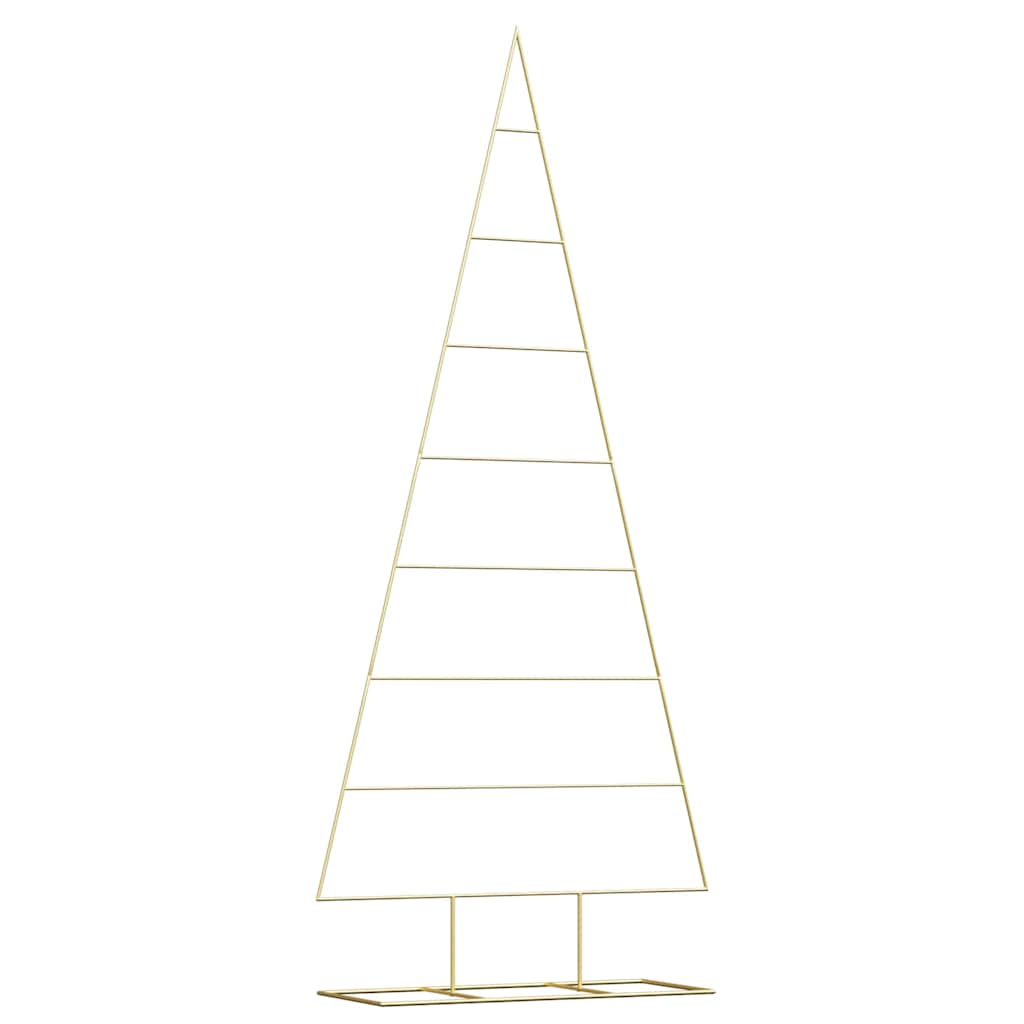 Vidaxl metalen kerstboom met standaard goud 211 cm poedergecoat staal
