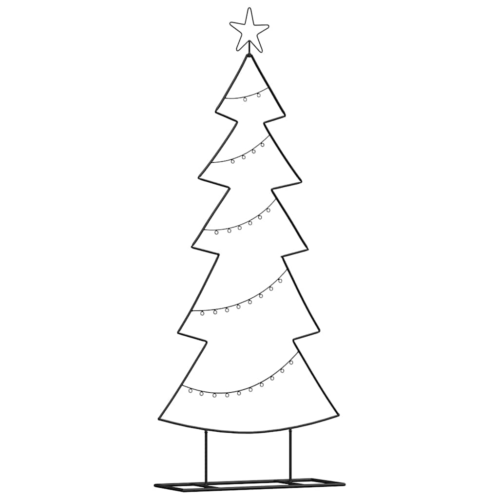 Vidaxl metalen kerstboom met standaard zwart 150 cm staal