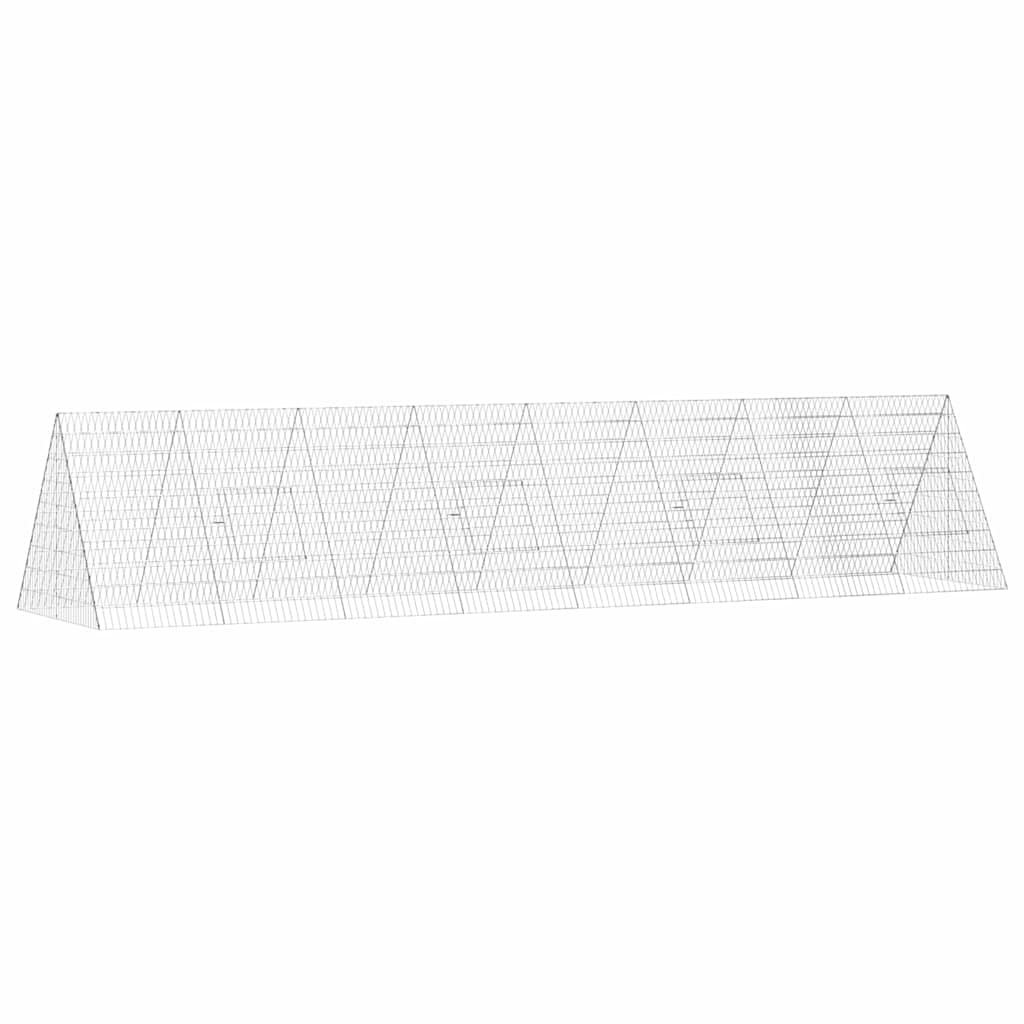 Vidaxl kippenhok zilver 430 x 100 x 85 cm gegalvaniseerd staal