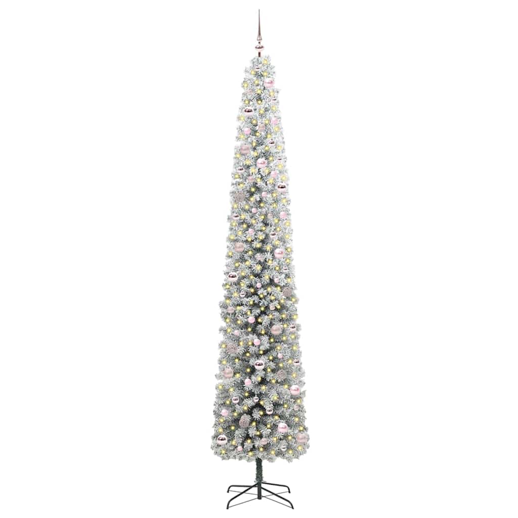 Vidaxl kunstkerstboom groen 270 cm pvc en staal en kunststof