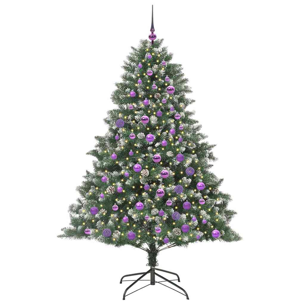 Vidaxl kunstkerstboom met 300 led groen 180 cm pvc en plastic en staal