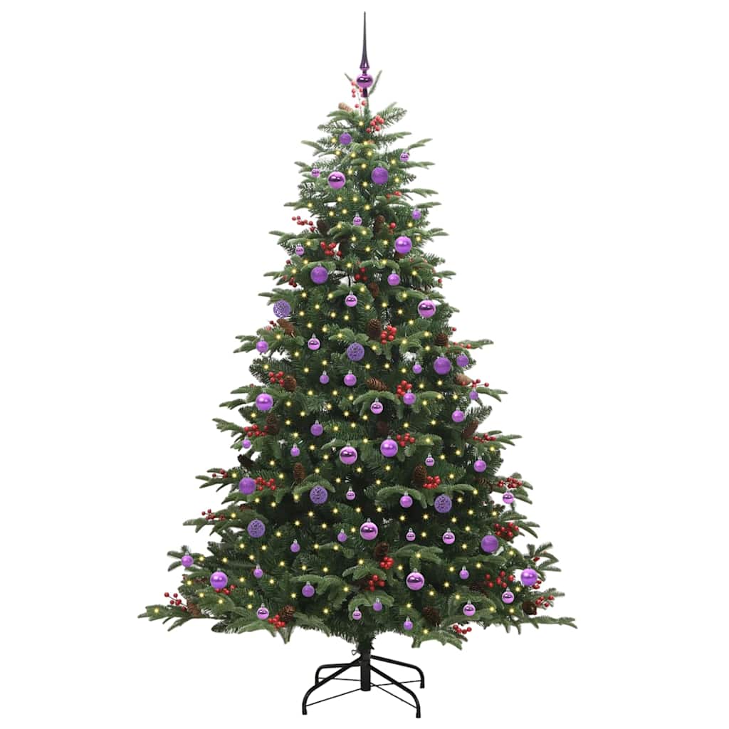 Vidaxl kunstkerstboom groen 210 cm pvc en metaal en plastic