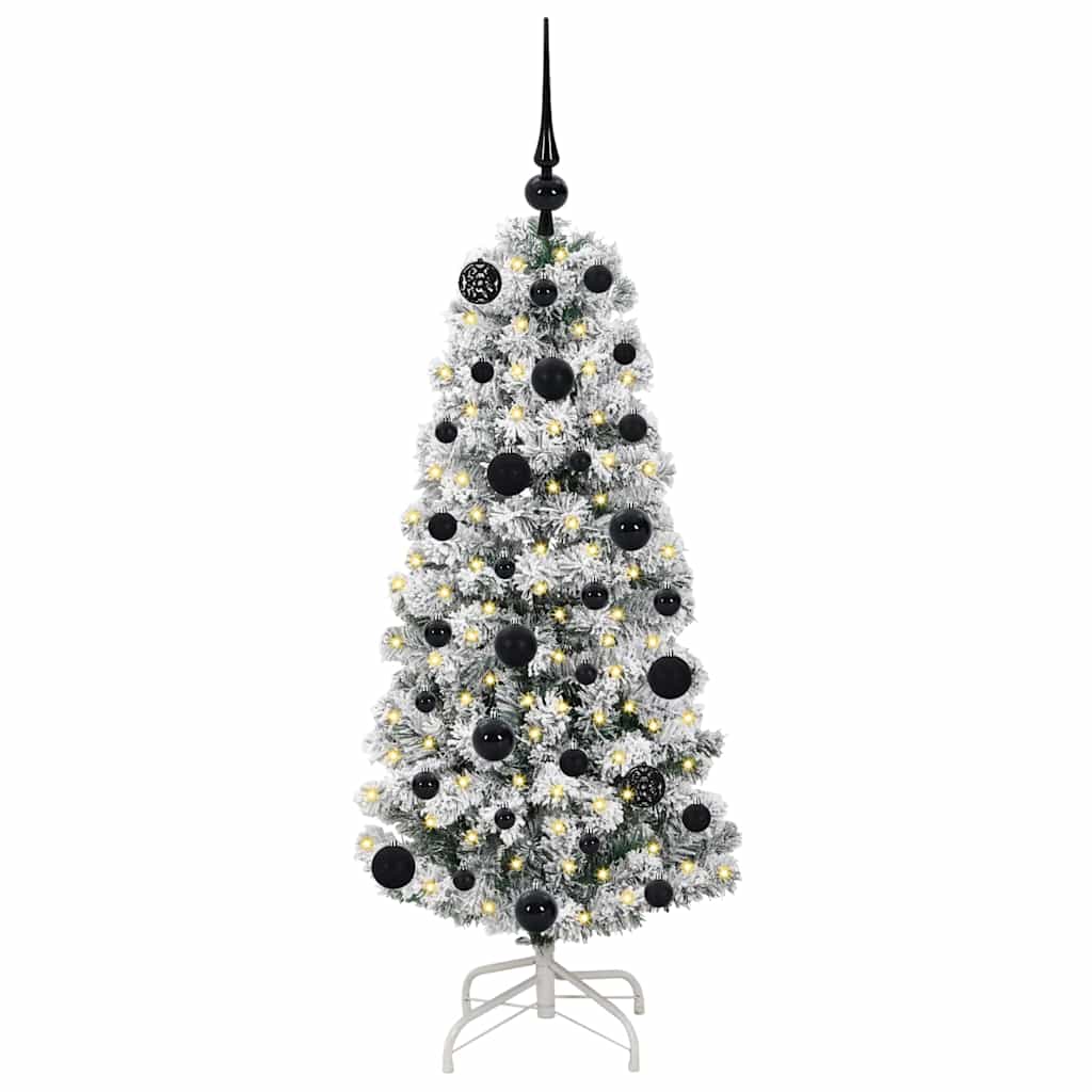 Vidaxl kunstmatige inklapbare kerstboom groen en wit 120 cm