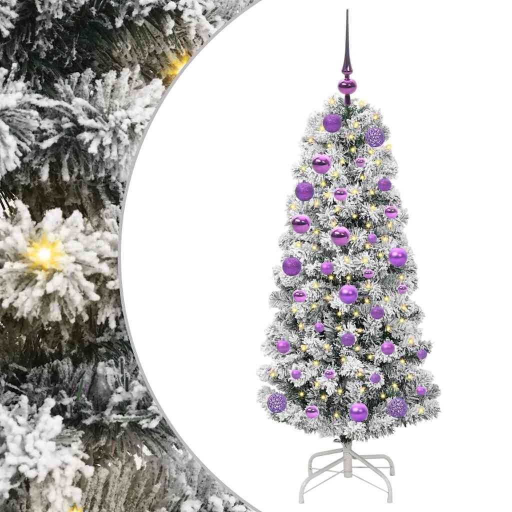 Vidaxl kunstmatige inklapbare kerstboom groen en wit 120 cm