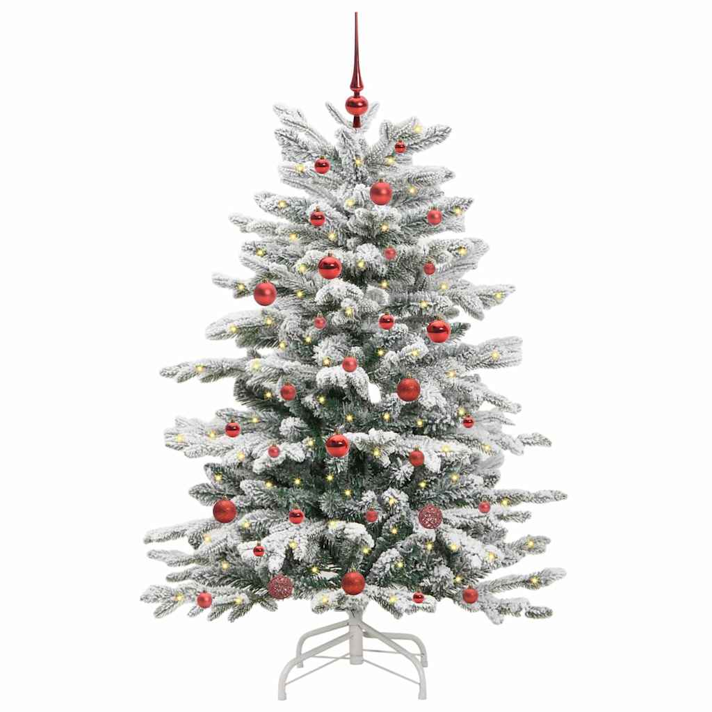 Vidaxl kunstmatige inklapbare kerstboom wit 150 cm pe en pvc