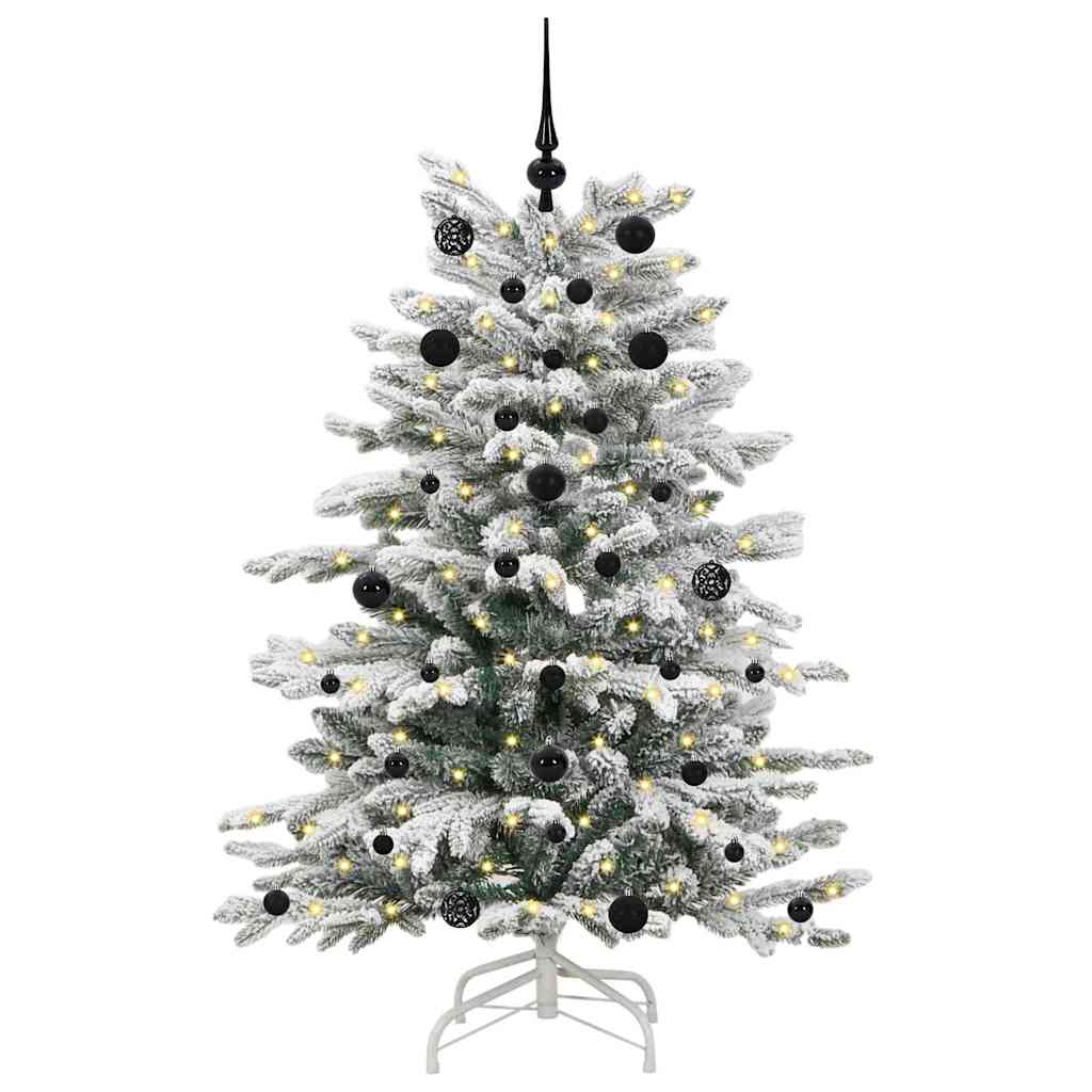Vidaxl kunstmatige inklapbare kerstboom wit 150 cm pe en pvc