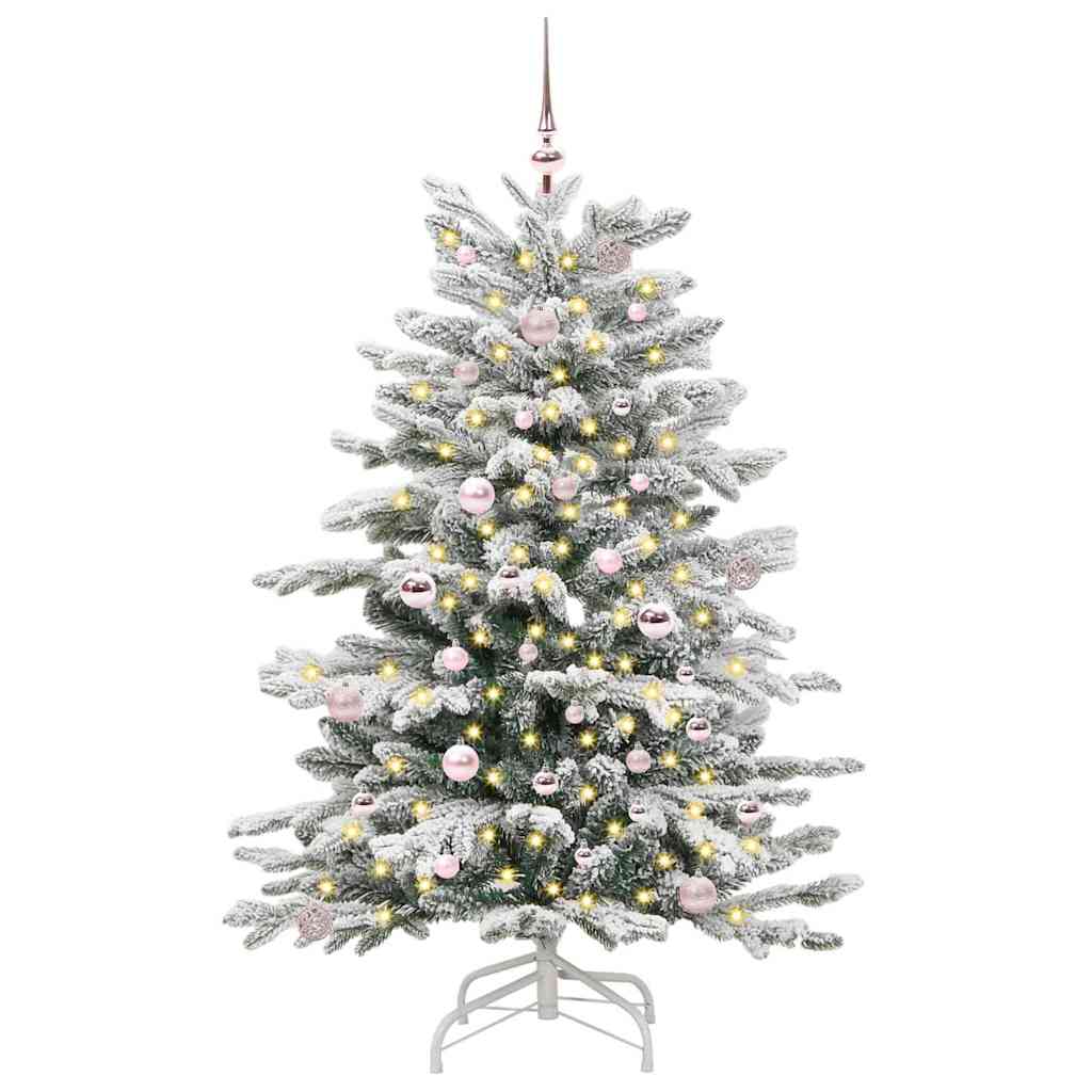 Vidaxl kunstmatige inklapbare kerstboom wit 150 cm pe en pvc
