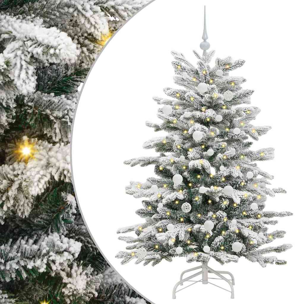 Vidaxl kunstmatige inklapbare kerstboom wit 150 cm pe en pvc