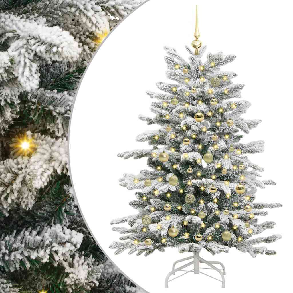 Vidaxl kunstmatige inklapbare kerstboom wit 150 cm pe en pvc