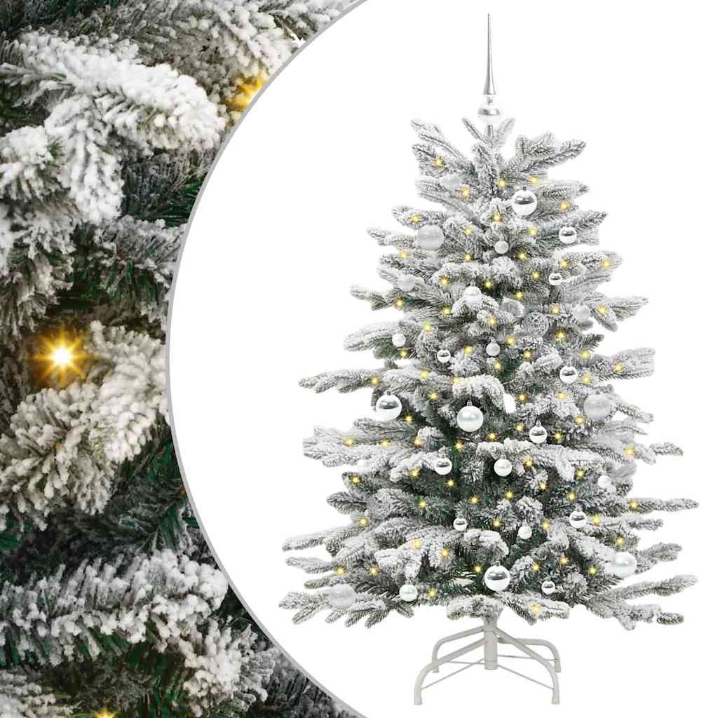 Vidaxl kunstmatige inklapbare kerstboom wit 150 cm pe en pvc