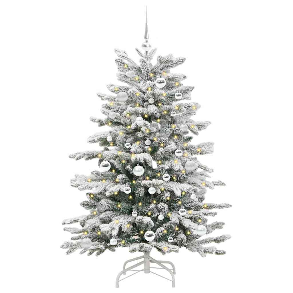 Vidaxl kunstmatige inklapbare kerstboom wit 150 cm pe en pvc
