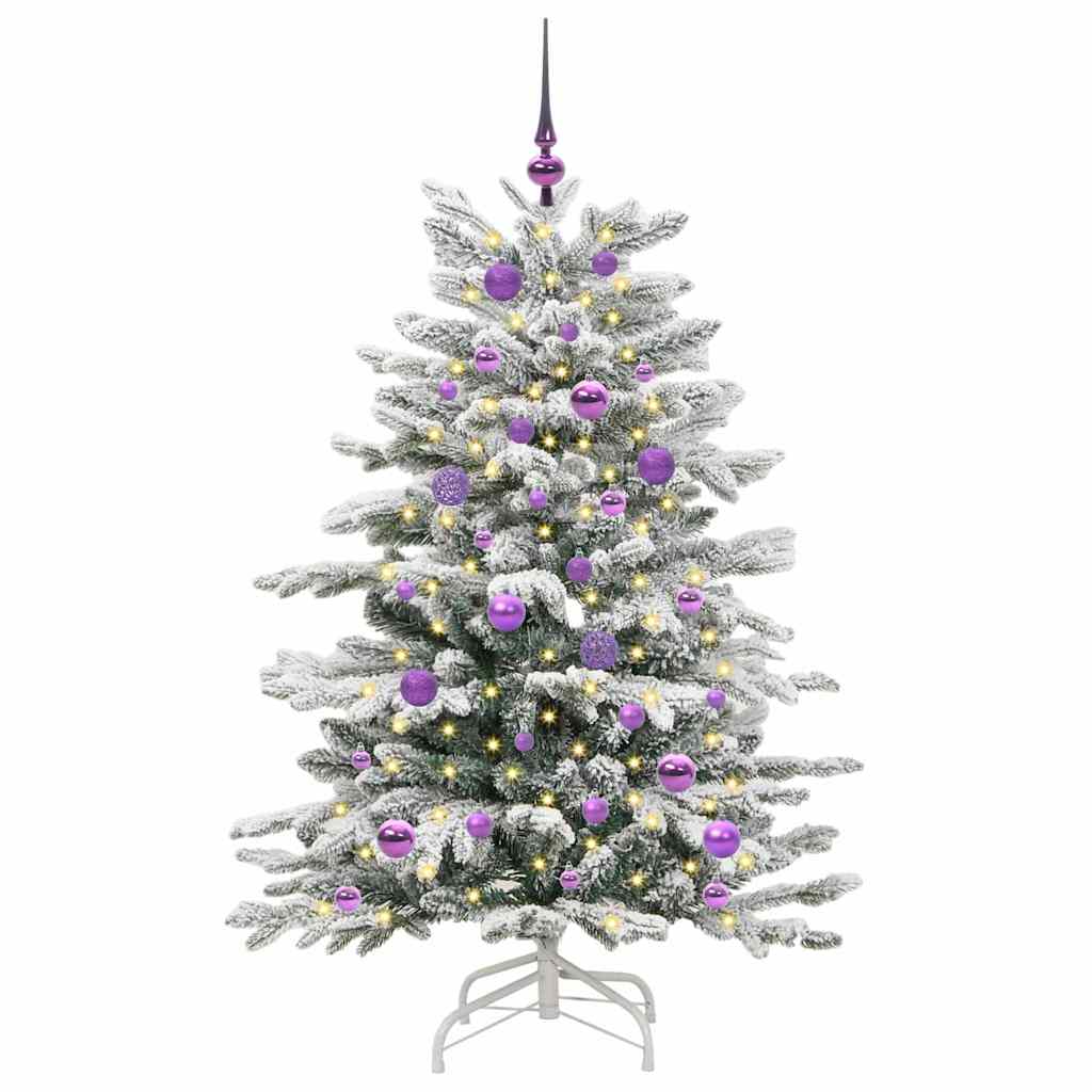 Vidaxl kunstmatige inklapbare kerstboom wit 150 cm pe en pvc