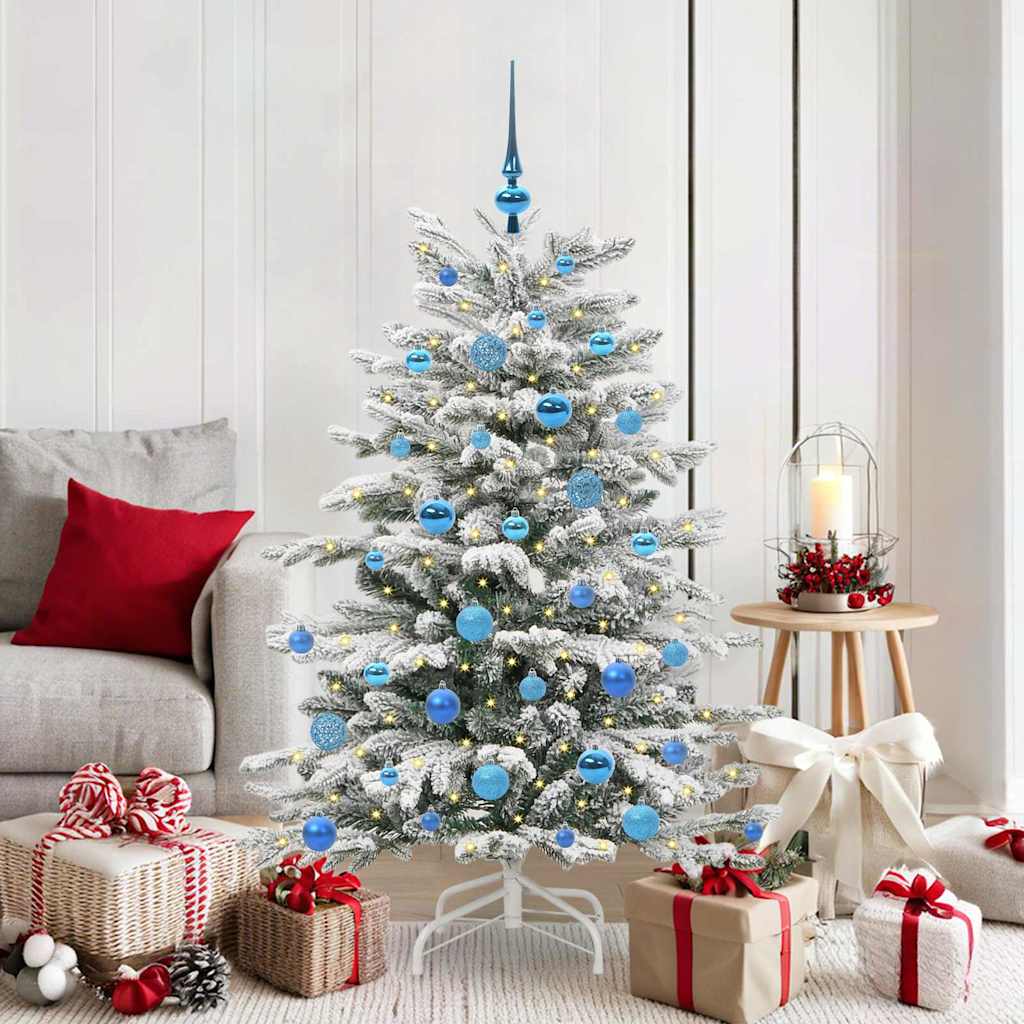 Vidaxl kunstmatige inklapbare kerstboom wit 150 cm pe en pvc