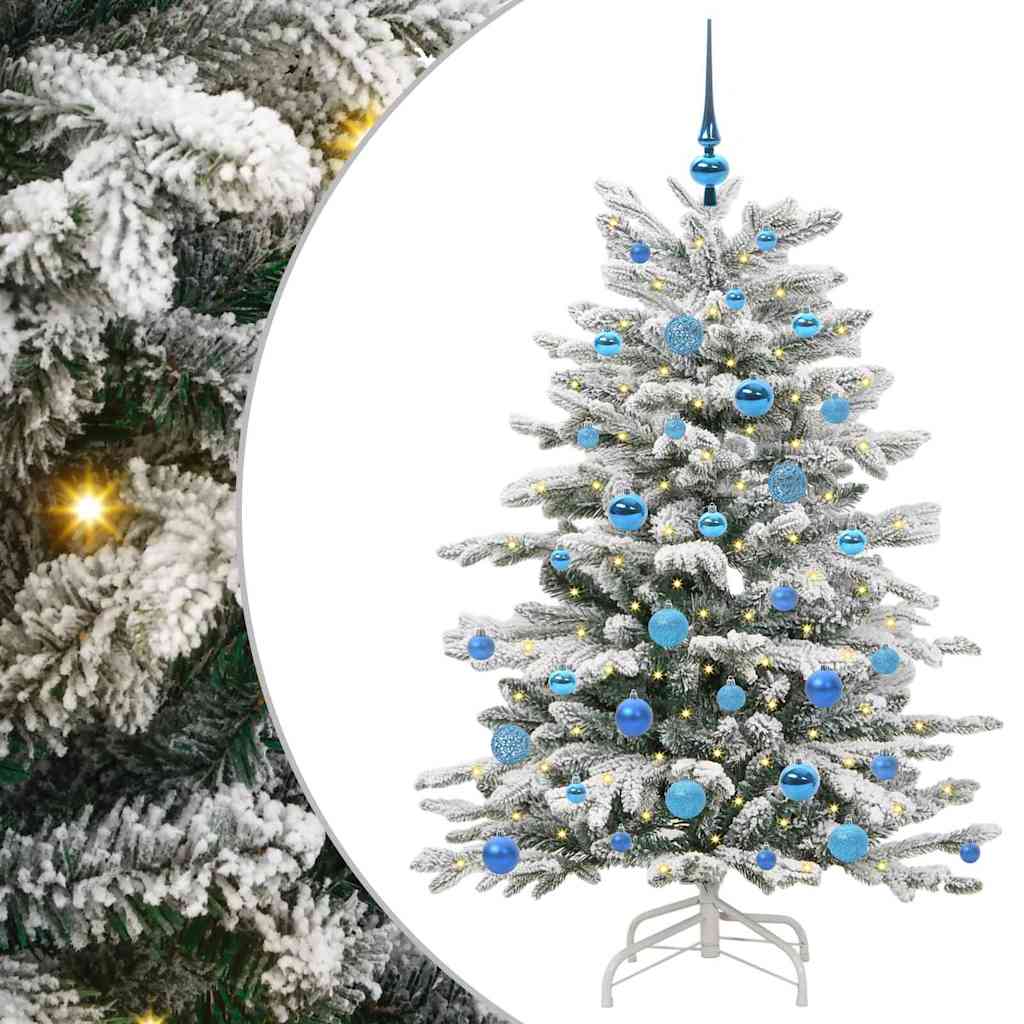 Vidaxl kunstmatige inklapbare kerstboom wit 150 cm pe en pvc