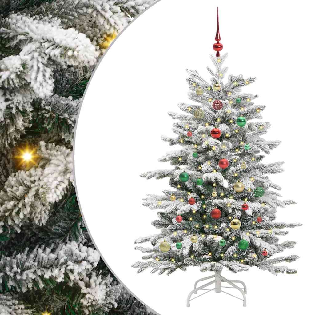 Vidaxl kunstmatige inklapbare kerstboom wit 150 cm pe en pvc