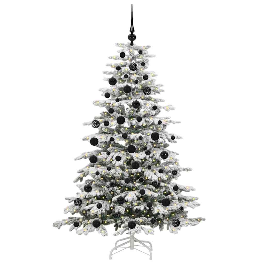 Vidaxl kunstmatige inklapbare kerstboom wit 180 cm pe en pvc