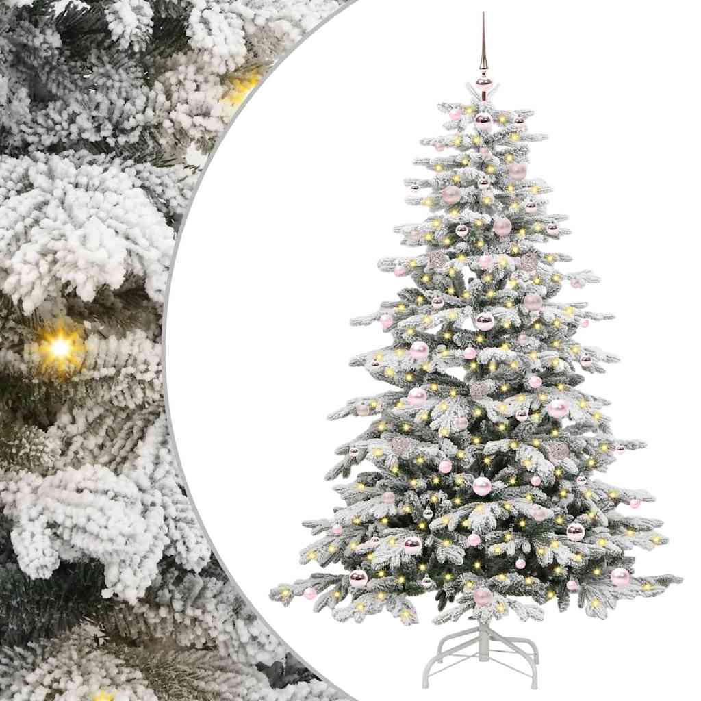 Vidaxl kunstmatige inklapbare kerstboom wit 180 cm pe en pvc