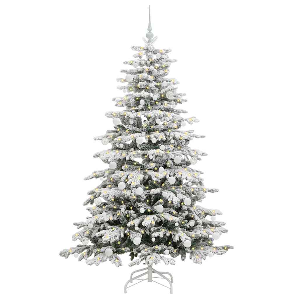 Vidaxl kunstmatige inklapbare kerstboom wit 180 cm pe en pvc