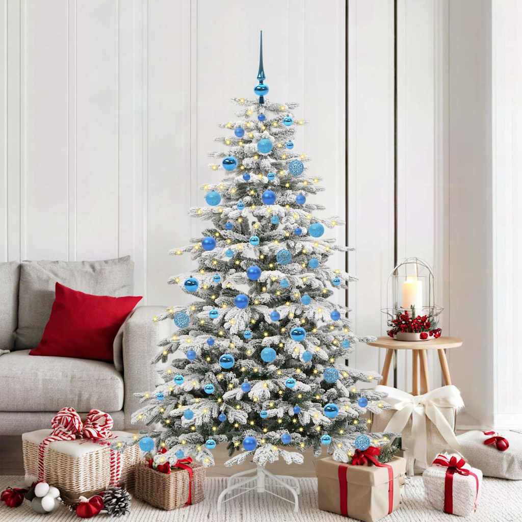Vidaxl kunstmatige inklapbare kerstboom wit 180 cm pe en pvc