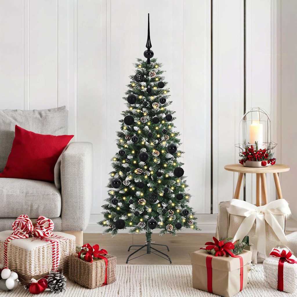 Vidaxl kunstkerstboom met 150 led groen 120 cm pvc en plastic en staal