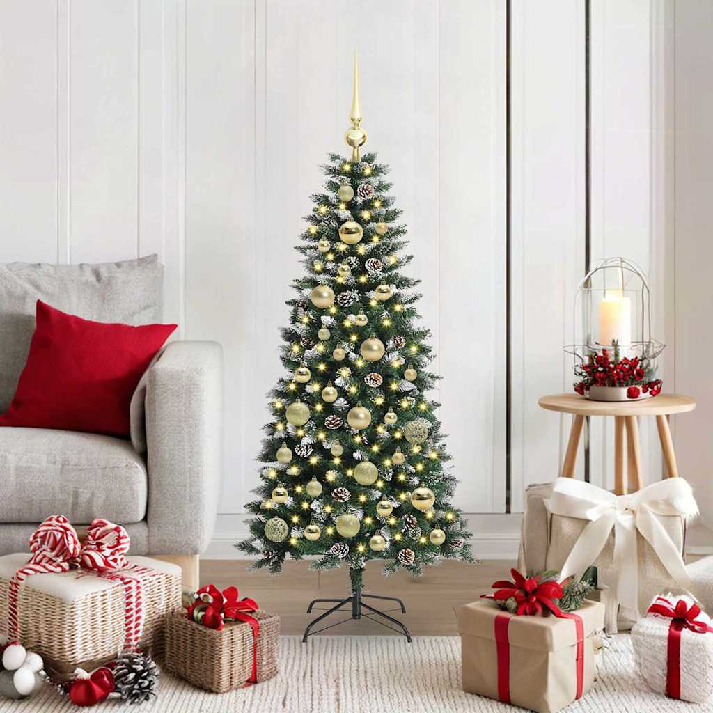 Vidaxl kunstkerstboom met 150 led groen 120 cm pvc en plastic en staal