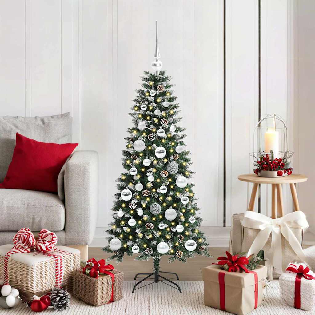 Vidaxl kunstkerstboom met 150 led groen 120 cm pvc en plastic en staal