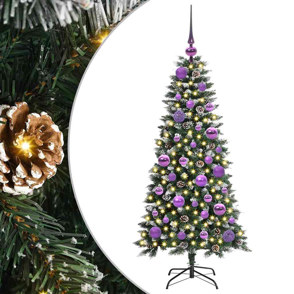 Vidaxl kunstkerstboom met 150 led groen 120 cm pvc en plastic en staal