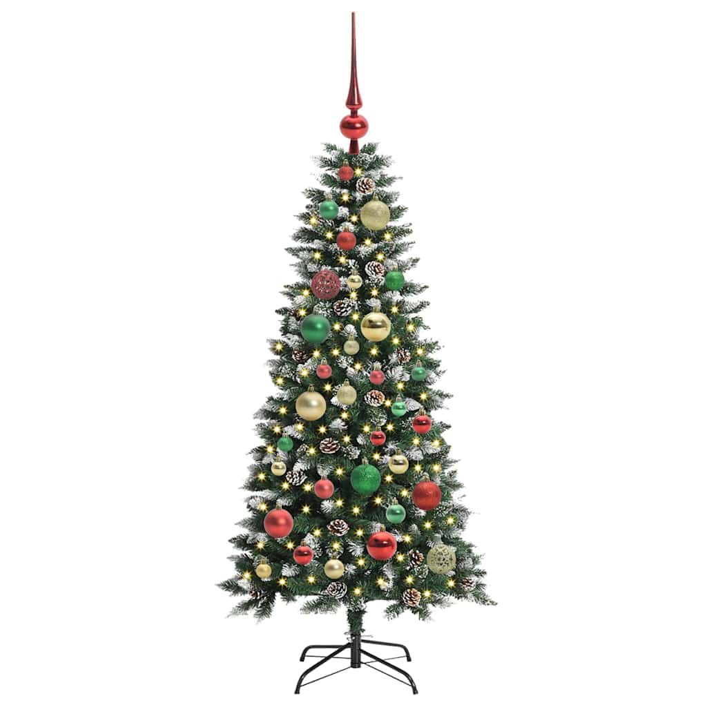 Vidaxl kunstkerstboom met 150 led groen 120 cm pvc en plastic en staal