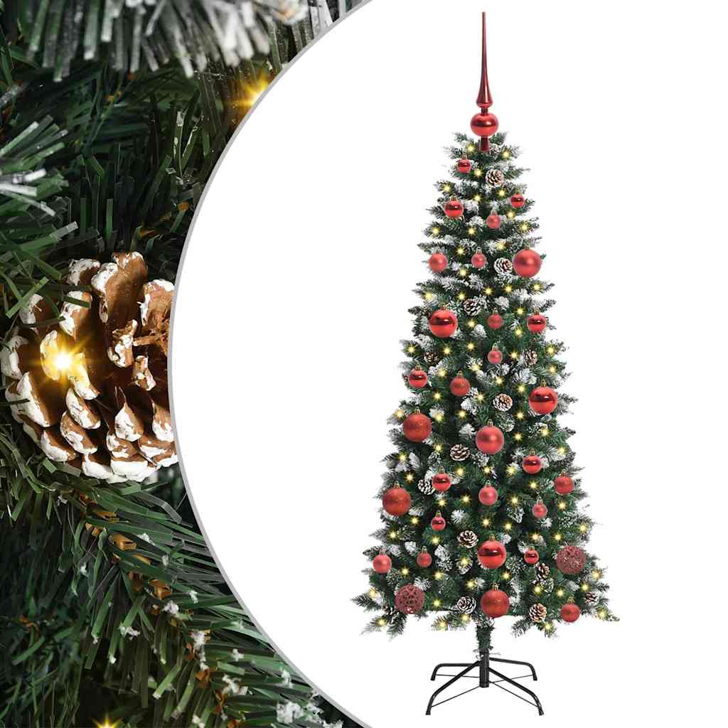 Vidaxl kunstkerstboom met 150 led groen 150 cm pvc en plastic en staal
