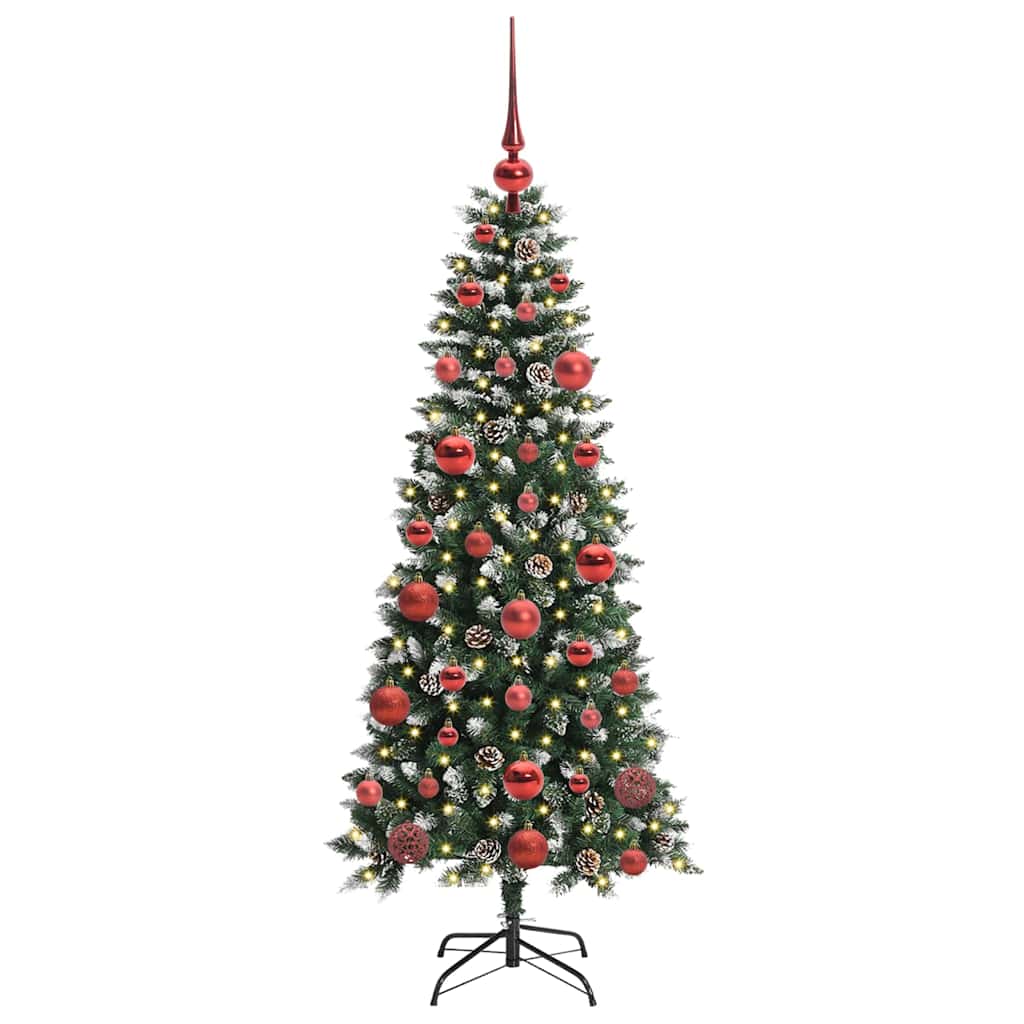 Vidaxl kunstkerstboom met 150 led groen 150 cm pvc en plastic en staal