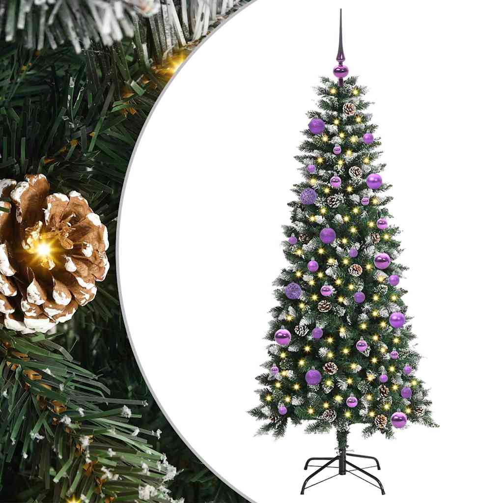Vidaxl kunstkerstboom met 150 led groen 150 cm pvc en plastic en staal