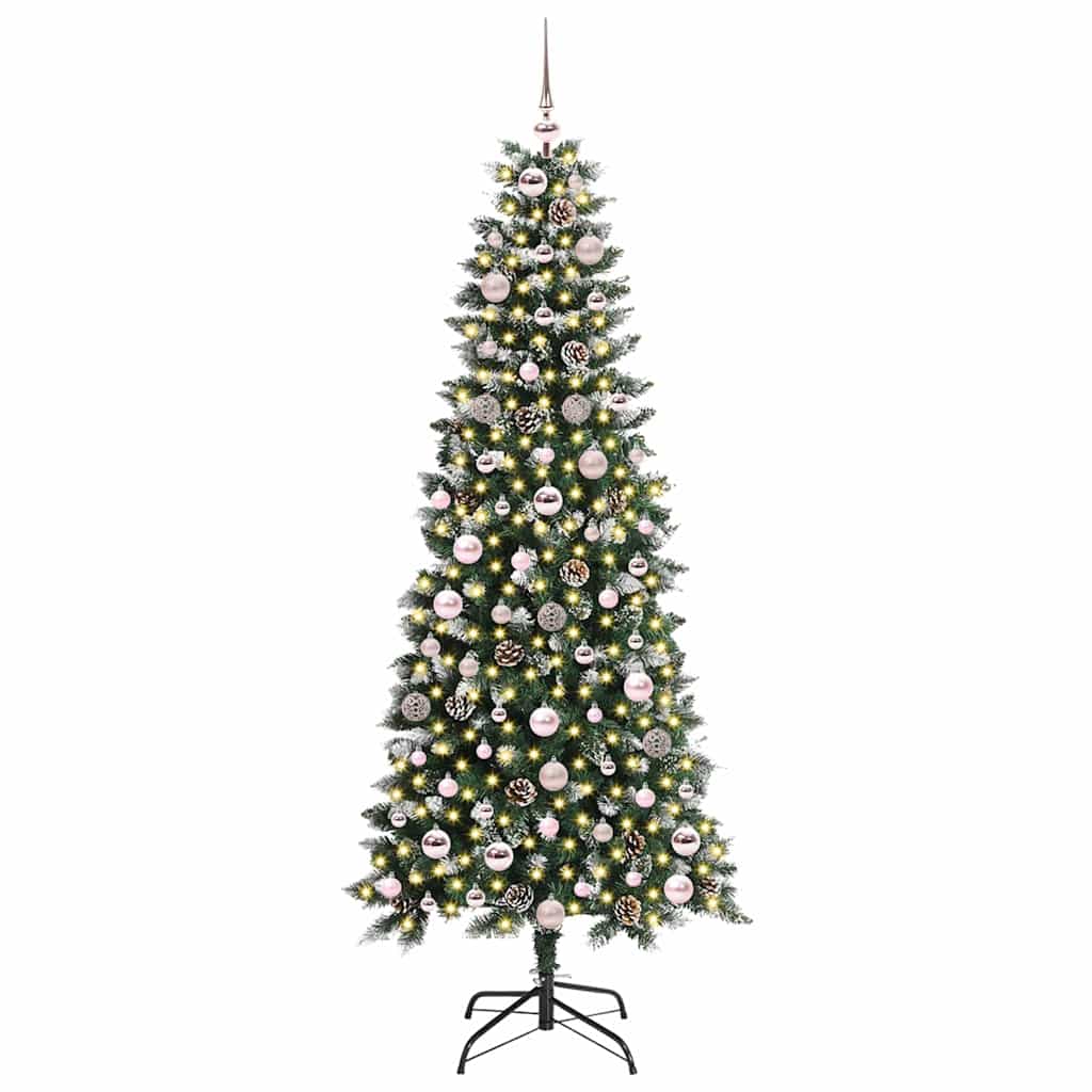 Vidaxl kunstkerstboom met 300 led groen 180 cm pvc en plastic en staal