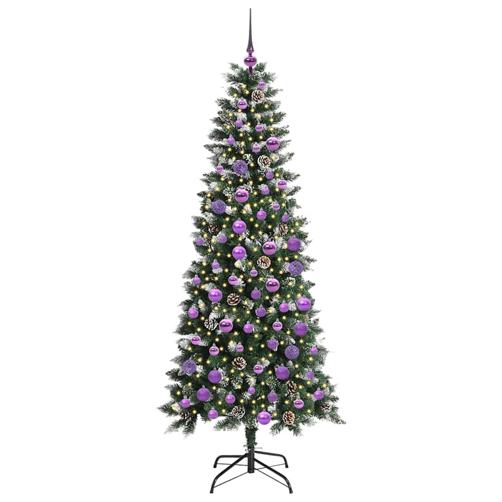 Vidaxl kunstkerstboom met 300 led groen 180 cm pvc en plastic en staal