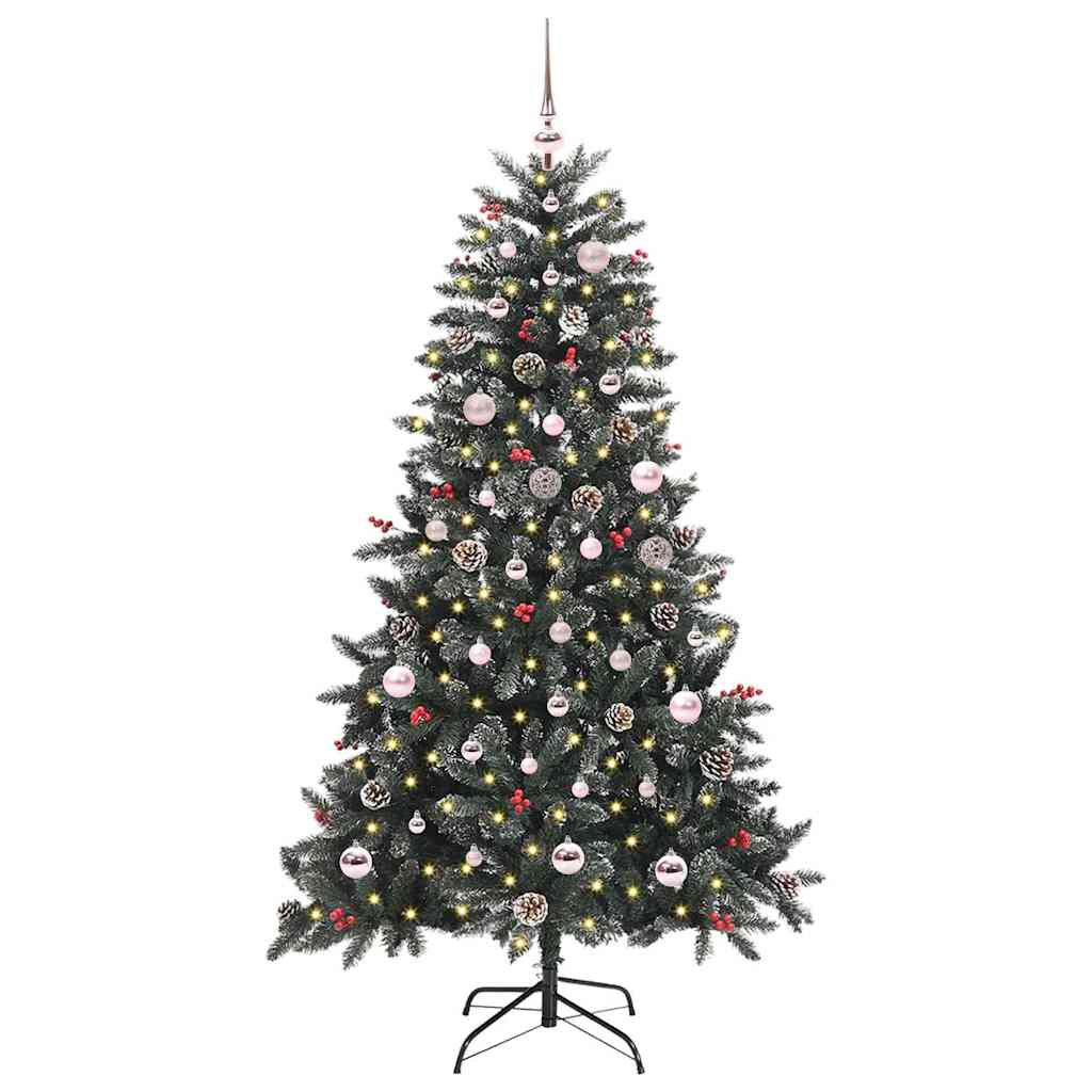 Vidaxl kunstkerstboom met 150 led groen 150 cm pvc en plastic en staal