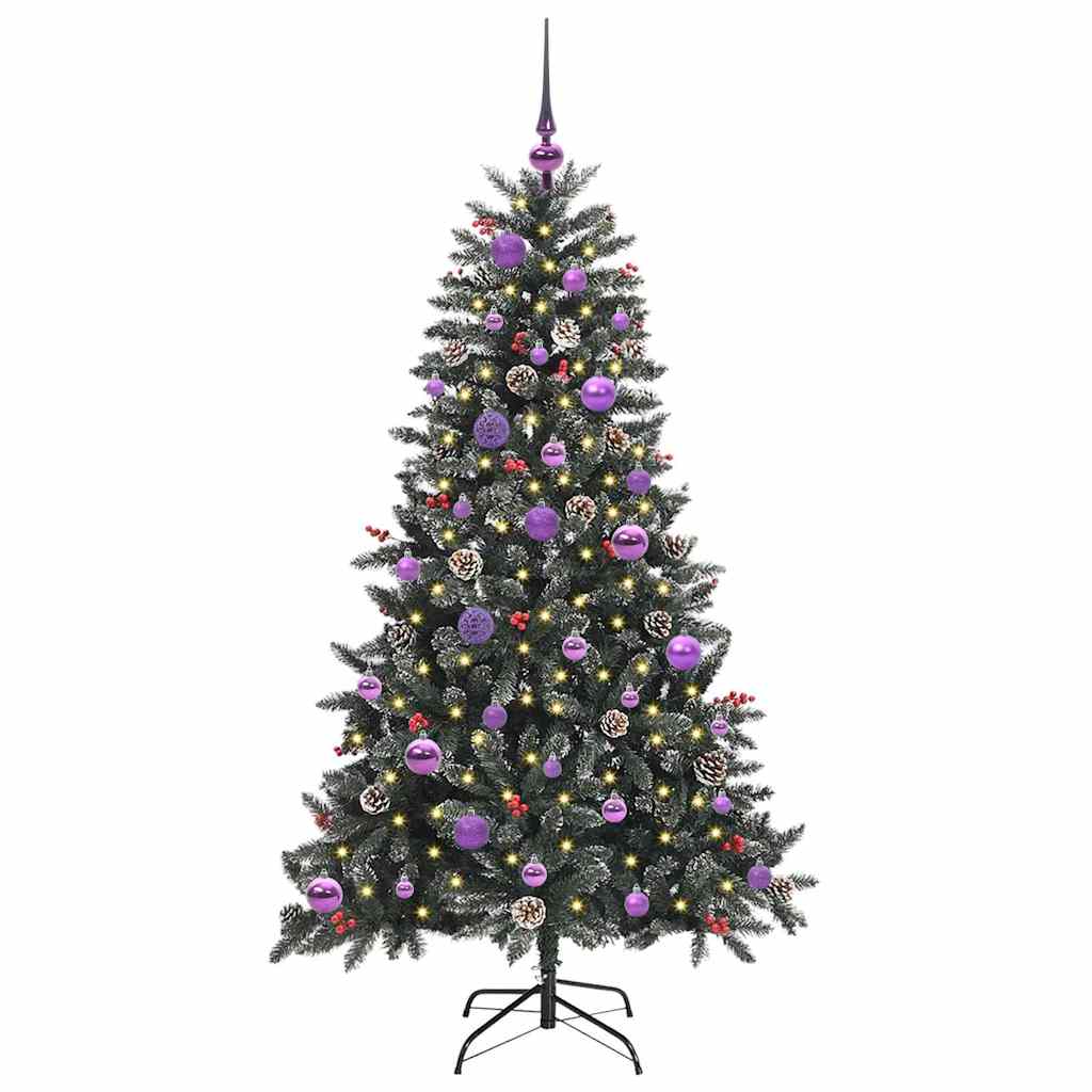 Vidaxl kunstkerstboom met 150 led groen 150 cm pvc en plastic en staal