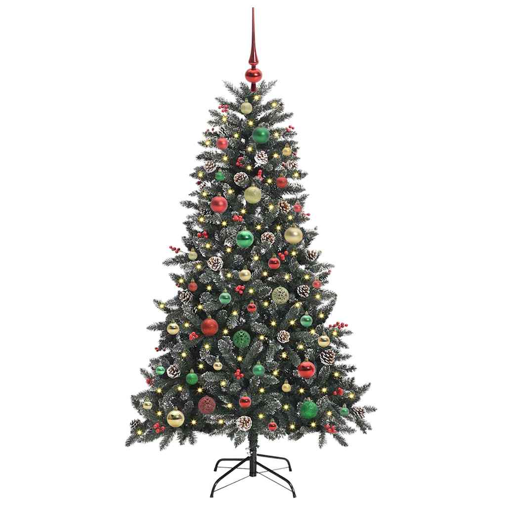 Vidaxl kunstkerstboom met 150 led groen 150 cm pvc en plastic en staal