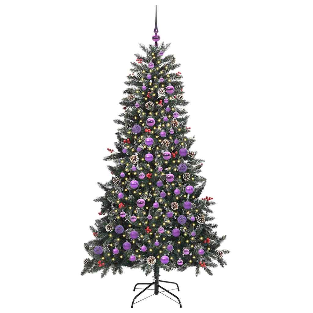 Vidaxl kunstkerstboom met 300 led groen 180 cm pvc en plastic en staal